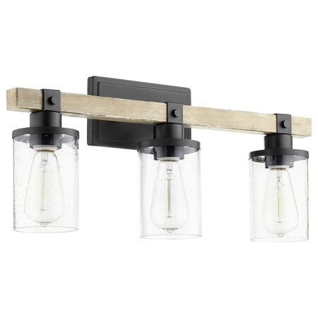 Quorum 3 Lights Noir W/ Driftwood Finish Vanitity 5189-3-69
